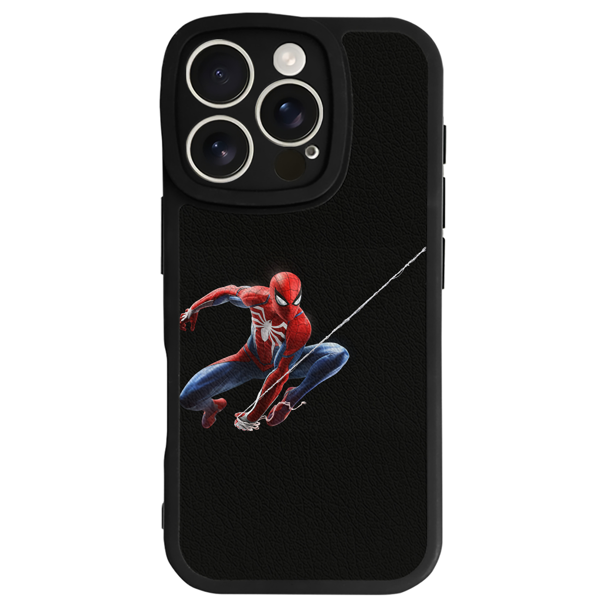 Spider Man スパイダーマン 【iPhone 16シリーズ対応】シリコンスマホケース（レザー調） 材質：シリコン